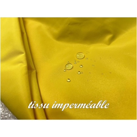 Tissu imperméable Jaune Au mètre
