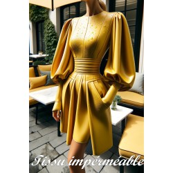 Tissu imperméable Jaune Au mètre Couture.