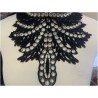Col Encolure en Guipure Dentelle Noir Pour Customisations.