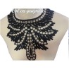 Col Encolure en Guipure Dentelle Noir Pour Customisations.