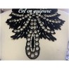 Col Encolure en Guipure Dentelle Noir Pour Customisations.