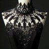Col Encolure en Guipure Dentelle Noir Pour Customisations.