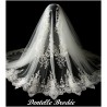 Dentelle Brodé Blanche Au Mètre Couture Pour Mariage et Cérémonie.. "White Embroidered Lace : Sewing for Wedding and Ceremony"