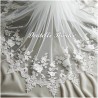 Dentelle Brodé Blanche Au Mètre Couture Pour Mariage et Cérémonie.. "White Embroidered Lace : Sewing for Wedding and Ceremony"