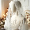 Dentelle Brodé Blanche Au Mètre Couture Pour Mariage et Cérémonie.. "White Embroidered Lace : Sewing for Wedding and Ceremony"