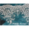 Dentelle Brodé Blanche Au Mètre Couture Pour Mariage et Cérémonie.. "White Embroidered Lace : Sewing for Wedding and Ceremony"