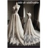 Dentelle Brodé Blanche Au Mètre Couture Pour Mariage et Cérémonie.. "White Embroidered Lace : Sewing for Wedding and Ceremony"