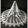 Dentelle Brodé Blanche Au Mètre Couture Pour Mariage et Cérémonie.. "White Embroidered Lace : Sewing for Wedding and Ceremony"