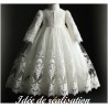 Dentelle Brodé Blanche Au Mètre Couture Pour Mariage et Cérémonie.. "White Embroidered Lace : Sewing for Wedding and Ceremony"