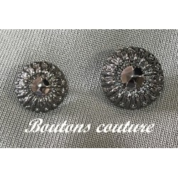 Boutons de Couture Gris en diametre 25 mm Pour Vestes Tailleurs : Chic et Pratique
