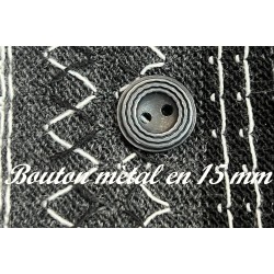 Boutons à Coudre en Métal Gris Foncé à Deux Trous : Élégance Intemporelle