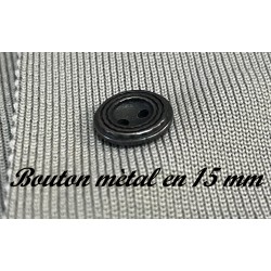 Boutons à Coudre en Métal Gris Foncé à Deux Trous : Élégance Intemporelle