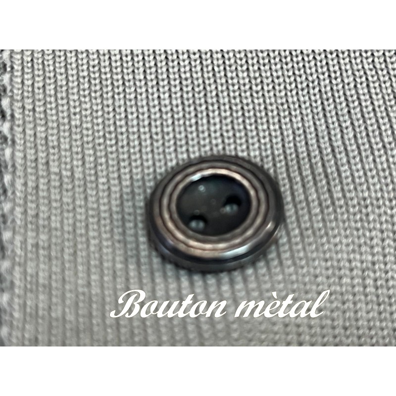 Bouton De Mercerie Ancien Gris Creux - Référence (3550) - Occasion Pour Couture Ou Création