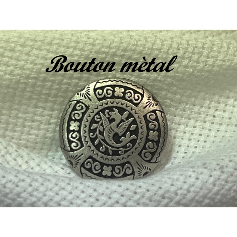 Boutons à Coudre en Métal Argent Vieilli Ornés de Motifs pour Sublimer vos Créations : Élégance Vintage