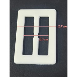 Boucle Ceinture Rectangle Blanche A Coudre.