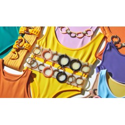 Anneau Blanc Marbré Plat Rond Couture Pour Maillots de Bains, Et Vetements