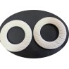 Anneau Blanc Marbré Plat Rond Couture Pour Maillots de Bains, Et Vetements