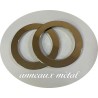 Anneau Mètal Argenté Plat Rond Couture.