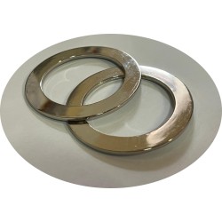 Anneau Mètal Argenté Plat Rond Couture.