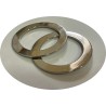 Anneau Mètal Argenté Plat Rond Couture.
