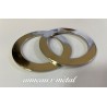 Anneau Mètal Argenté Plat Rond Couture.
