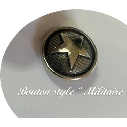 Bouton Bronze Mètal style "militaire " insigne Couture en Diamètre 20 mm