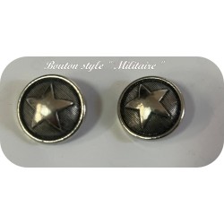 Bouton Bronze Mètal style "militaire " insigne Couture en Diamètre 20 mm