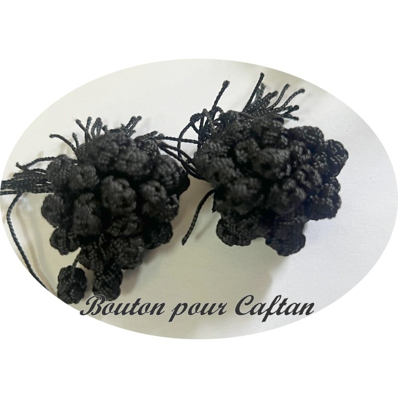 Bouton Pour Caftan et Jelabba Noir A Coudre : Sublimez votre Style Traditionnel