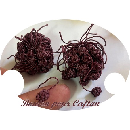 Bouton Pour Caftan et Jelabba En Bordeaux Lie de Vin A Coudre : Sublimez votre Style Traditionnel