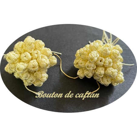 Bouton Pour Caftan et Jelabba En Jaune Paille A Coudre : Sublimez votre Style Traditionnel