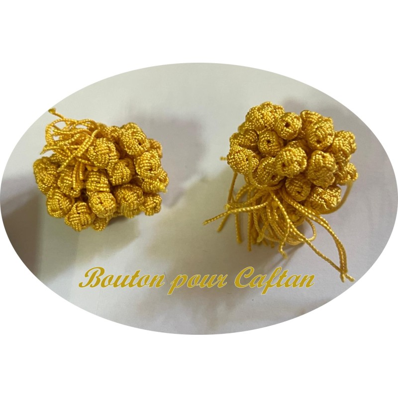Bouton Pour Caftan et Jelabba En Moutarde A Coudre : Sublimez votre Style Traditionnel