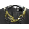 Col Brodé de Soirée – Strass & Perles sur Tulle Noir.