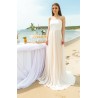 Plissé En Mousseline De Soie Ivoire Couture. - vendu au mètre. Pleated Ivory Chiffon Couture Fabric. - Sold by the meter.