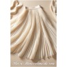 Plissé En Mousseline De Soie Ivoire Couture. - vendu au mètre. Pleated Ivory Chiffon Couture Fabric. - Sold by the meter.
