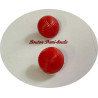 Boutons Demi-Boule Rouge en 15 mm A Coudre.