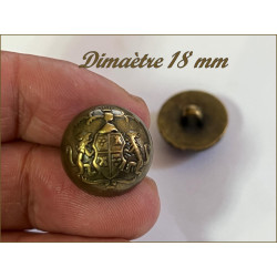 Bouton Demi-Boule Bronze Couture en Diamètre 18 mm