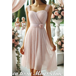 Mousseline Rose Foncé Pour La Couture.