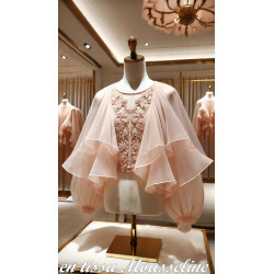 Mousseline Rose Foncé Pour La Couture.