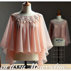 Mousseline Rose Foncé Pour La Couture.