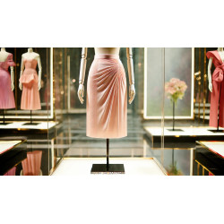 Mousseline Rose Foncé Pour La Couture.