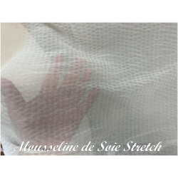 Tissu Mousseline De Soie Stretch Ivoire Couture  Au Mètre. - "Silk Chiffon Technical Specification: Ivory Silk Stretch Chiffon.
