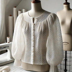 Plumetis Blanc Coton pour Vos Projets de Couture : Créations Élégantes