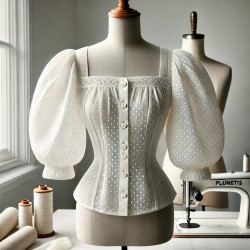 Plumetis Blanc Coton pour Vos Projets de Couture : Créations Élégantes