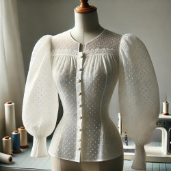 Plumetis Blanc Coton pour Vos Projets de Couture : Créations Élégantes