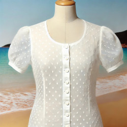 Plumetis Blanc Coton pour Vos Projets de Couture : Créations Élégantes