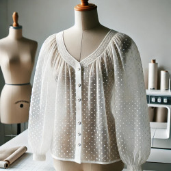 Plumetis Blanc Coton pour Vos Projets de Couture : Créations Élégantes