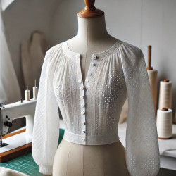 Plumetis Blanc Coton pour Vos Projets de Couture : Créations Élégantes