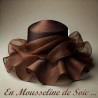 Mousseline De Soie Marron Choco Couture  Au Mètre.