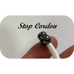 Bloc Cordon - stop cordon en noir métallique , Arrêts Stop Pour Cordon
