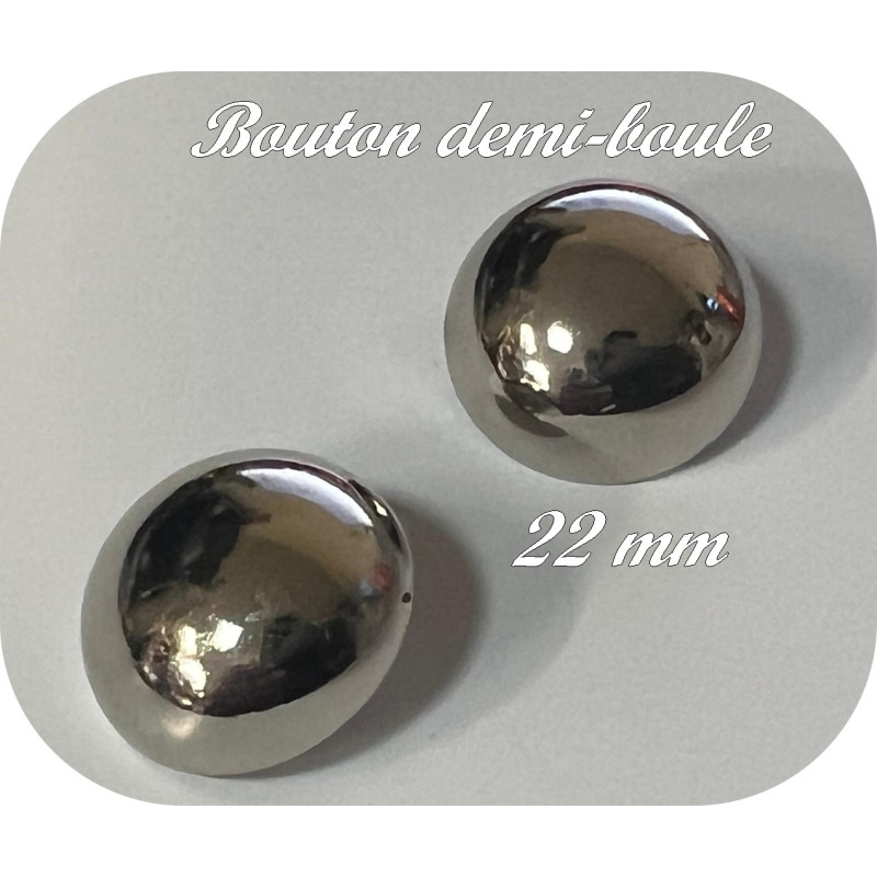 Boutons Demi-Boule Argentés 22 mm : L'Élégance en Couture et Décoration